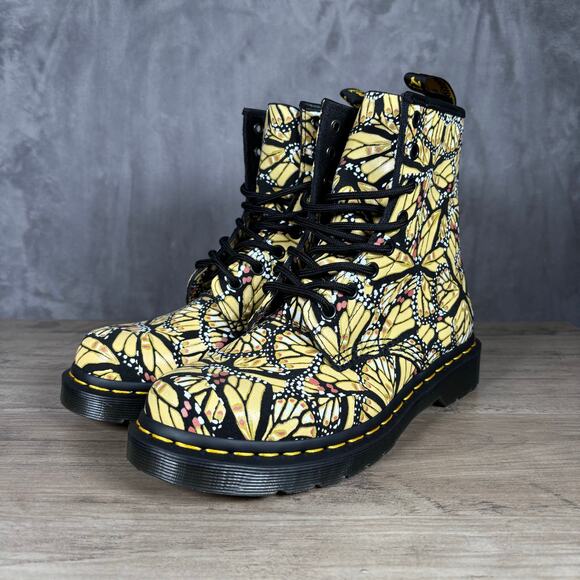 Dr. Martens 1460 Butterfly Print Suede Boots — Women’s US 7 / EU 38 New - Picture 4 of 10